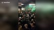 Hibernian fans go wild before Edinburgh derby against Hearts