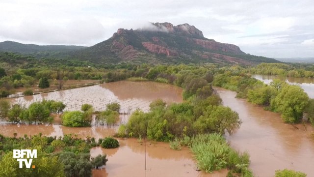 Dans le Var, le fleuve Argens a totalement inondé les plaines agricoles