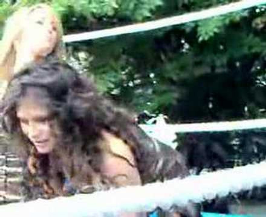 Katie Downes Mud Wrestles