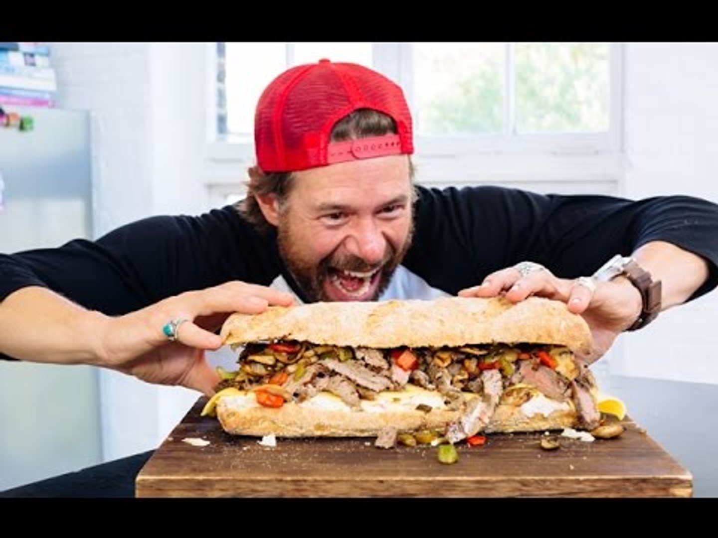 How to make DJ BBQ's lockjaw Philly Cheesesteak Sandwich - video Dailymotion