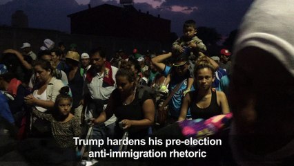 Central American migrants continue their walk through Mexico