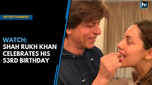 Watch: Shah Rukh Khan celebrates his 53rd birthday
