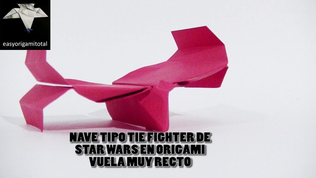 Como hacer una nave espacial tipo TIE FIGHTER de STAR WARS en Origami que ademas vuela recto