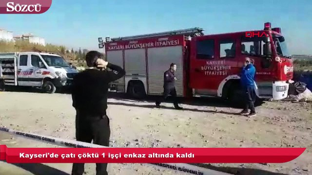 Erciyes Üniversitesi’nde kongre merkezi binasının çatısı çöktü