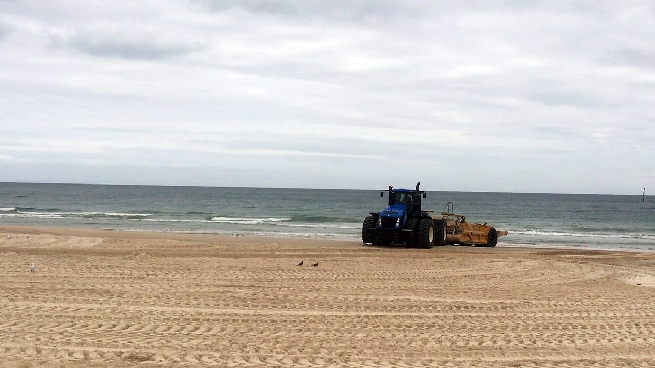 Tractor on Sandy Beach