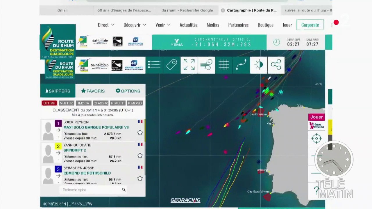 Suivre en temps réel les skippers de la Route du Rhum