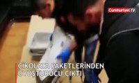 Çikolata paketinden uyuşturucu çıktı