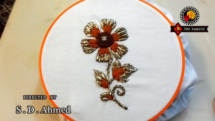 gota embroidery work-brown gota work tutorial in urdu