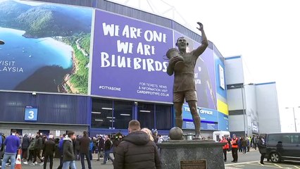 Leicester City fans arrive in Wales ahead of Cardiff match