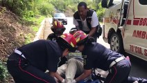 Dos personas heridas fue el saldo de un accidente vial en carretera a Jalapa, km. 57, Sanarate, El Progreso