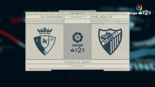 LaLiga 123 (J12) 2018/2019: Resumen y goles del Osasuna 2-1 Málaga