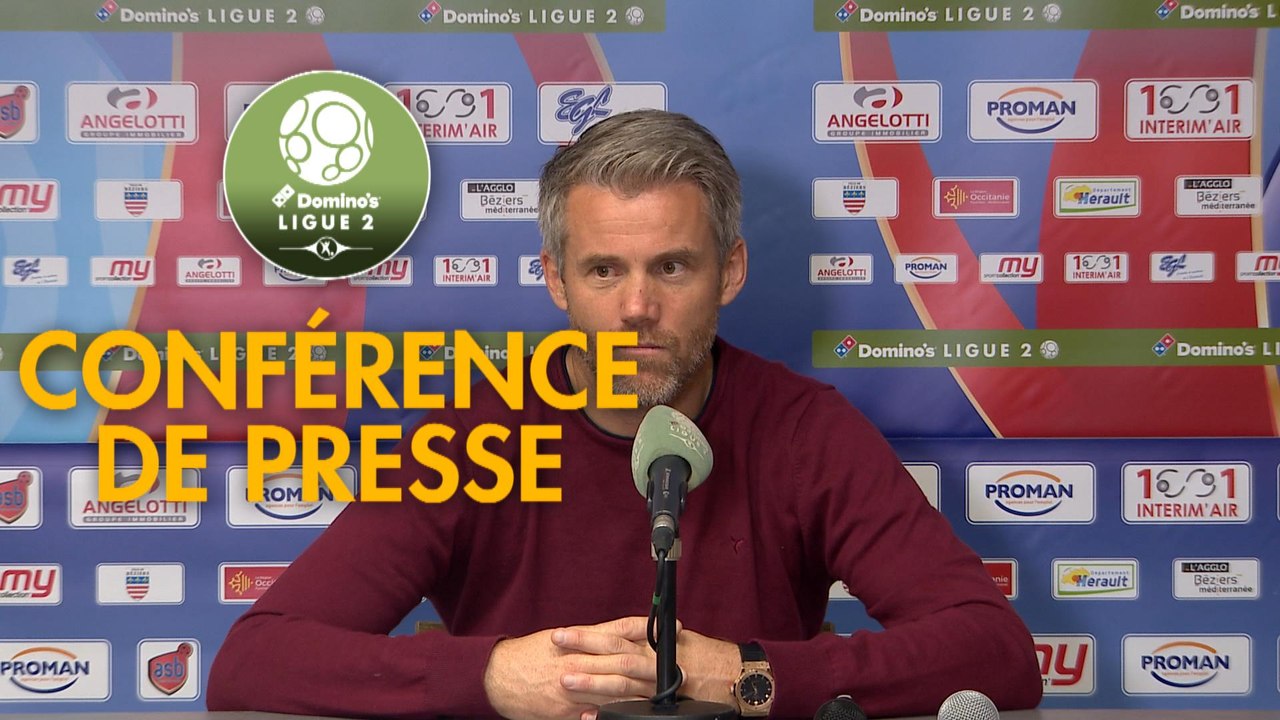Conférence de presse AS Béziers - FC Lorient (0-1) : Mathieu CHABERT (ASB) - Mickaël LANDREAU (FCL) - 2018/2019