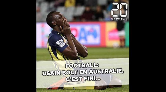 Football: Usain Bolt en Australie, c'est fini...