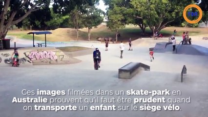 Attention au siège vélo pour enfant : la fillette a mal au cou à chaque secousse !