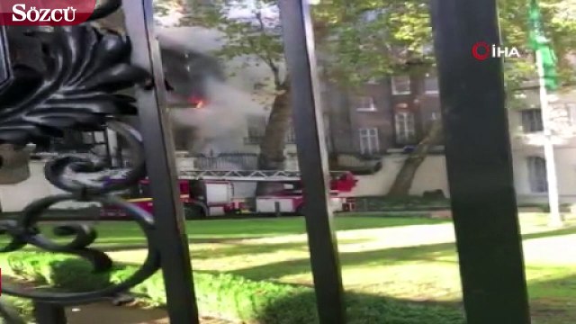 Suudi Arabistan Büyükelçiliği yakınında yangın