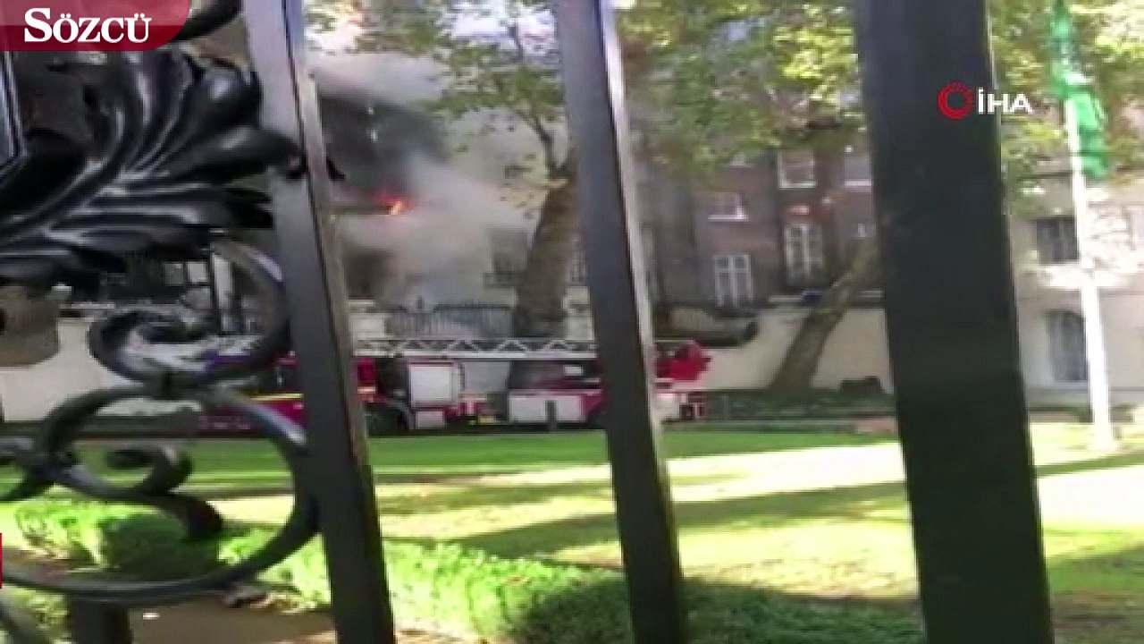 Suudi Arabistan Büyükelçiliği yakınında yangın