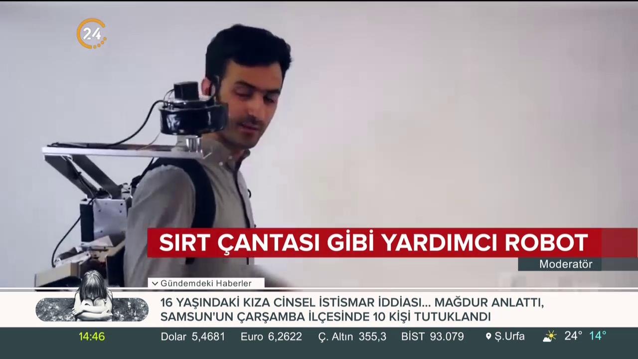 Sırt çantası gibi yardımcı robot