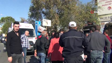 Zincirleme trafik kazası güvenlik kamerasında