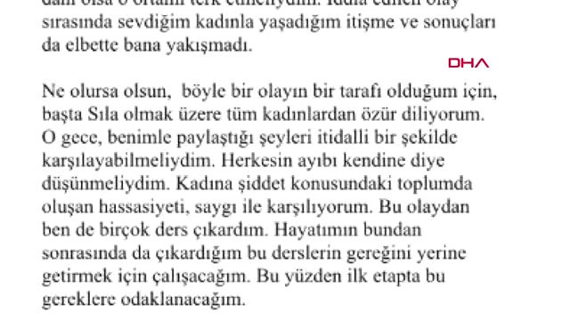 Dha İstanbul - Ahmet Kural Başta Sıla Olmak Üzere Tüm Kadınlardan Özür Diliyorum