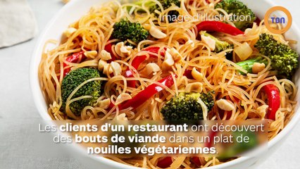 De la viande humaine dans des nouilles végétariennes !