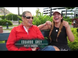 Samantha con Eduardo Grey (su padre).