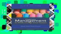 [P.D.F] Classroom Management for Middle and High School Teachers: Volume 9 [E.P.U.B]