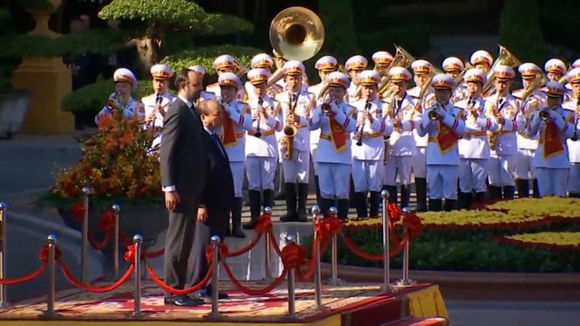 Viêtnam : cérémonie d'accueil du Premier ministre, Édouard Philippe