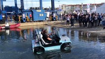 Présentation d'un véhicule amphibie au salon nautique du Cap d'Agde 2018