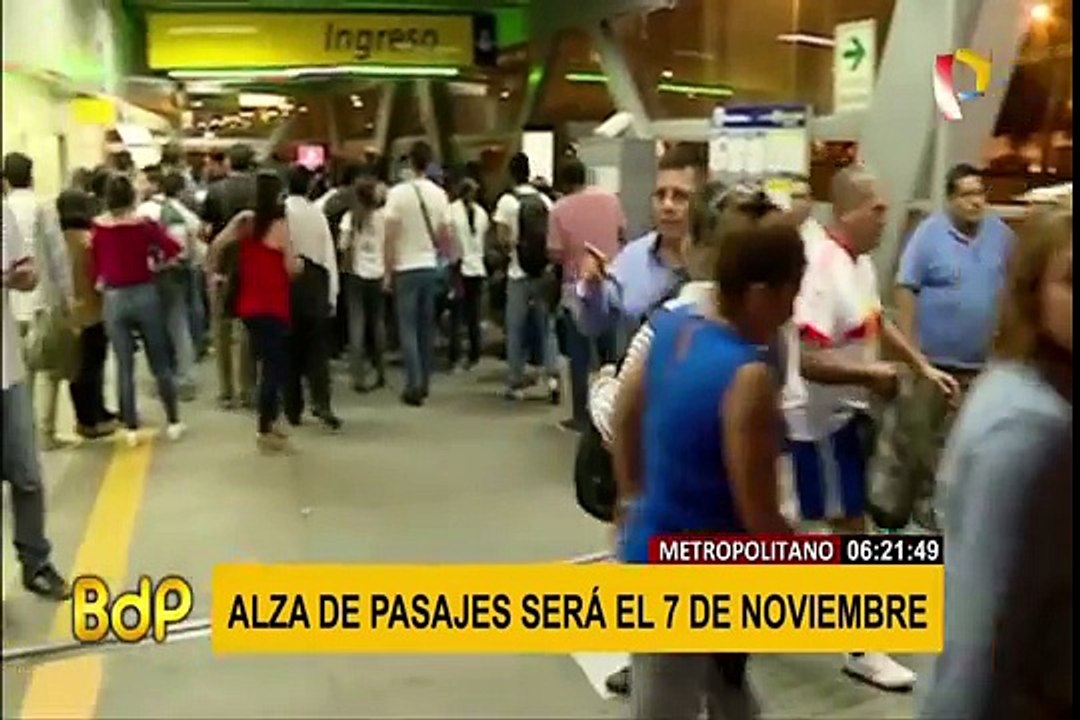 Pasajeros protestan tras alza de precios del Metropolitano
