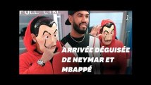 Mbappé et Neymar arrivent au stade déguisés en braqueurs de la Casa de Papel