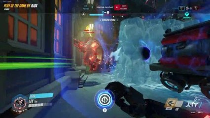 Ajox Genji deflect Zarya ult + Team Kill