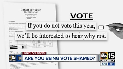 Recent election mail accused of voter "shaming"