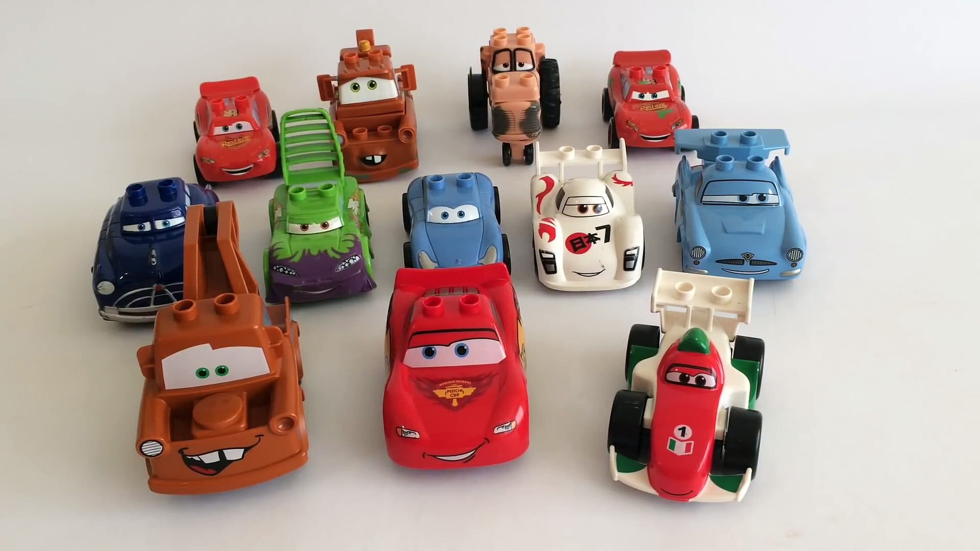 13 Disney Pixar Cars Lego Duplo Mega Bloks McQueen Mater Francesco Sally  Doc Hudson Wingo Finn - video Dailymotion