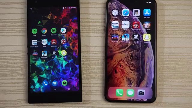 Razer Phone 2 vs Iphone XR Max Speed Test can the New Razer slice an apple