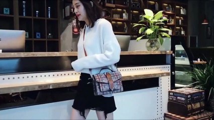 Check Buckle Flap Crossbody Bag