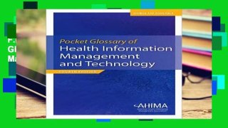 F.R.E.E [D.O.W.N.L.O.A.D] Pocket Glossary of Health Information Management and Technology