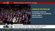 Cumhurbaşkanı Erdoğan konuşma yapıyor