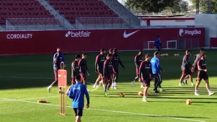 El Sevilla prepara el encuentro ante la Real Sociedad