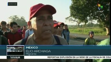 México: segunda caravana migrante llega a Mapastepec, Chiapas