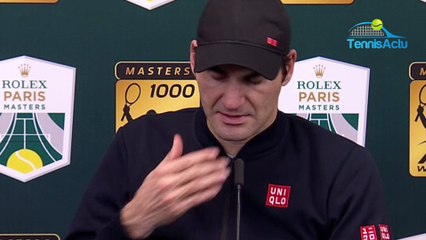 Rolex Paris Masters 2018 - Roger Federer : "J'espère que ce n'était pas mon dernier match à Paris"