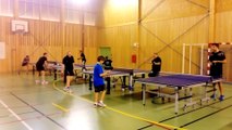 Entraînement de tennis de table (Les pongistes de l'ASNTT)