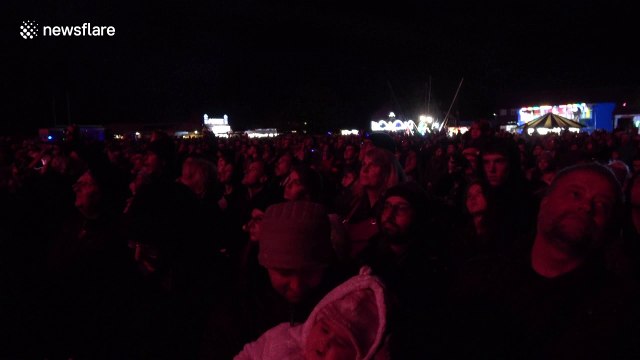 Boris Johnson effigy goes up in flames at Edenbridge Bonfire Night