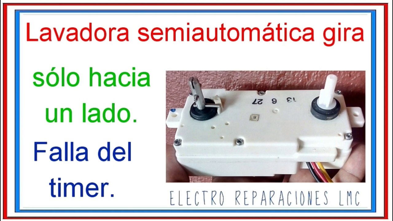 Falla el timer doble de una lavadora de dos tinas.   Cómo reemplazarlo.