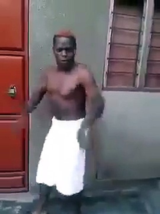 Amazing dance of person in situation of alone in home