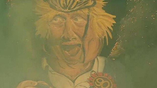 Watch: Boris Johnson effigy going up in flames for UK bonfire night