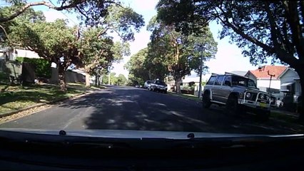 Trick or Treaters Cross Road in Front of Car