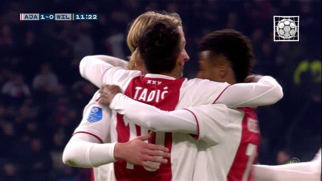 Dolberg opens the scoring for Ajax