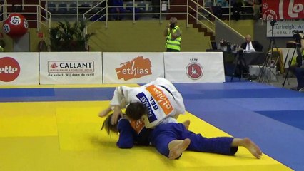 Finale National judo 2018 -78kg entre Allison Hollevoet (Top Niveau Tournai) et Roxane Taeymans