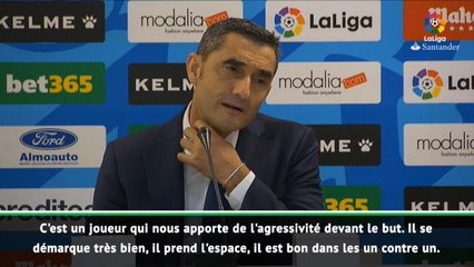 11e j. - Valverde : "Dembélé nous apporte de l'agressivité devant le but"