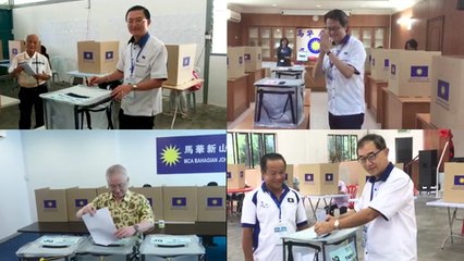 MCA candidates cast their votes for top posts